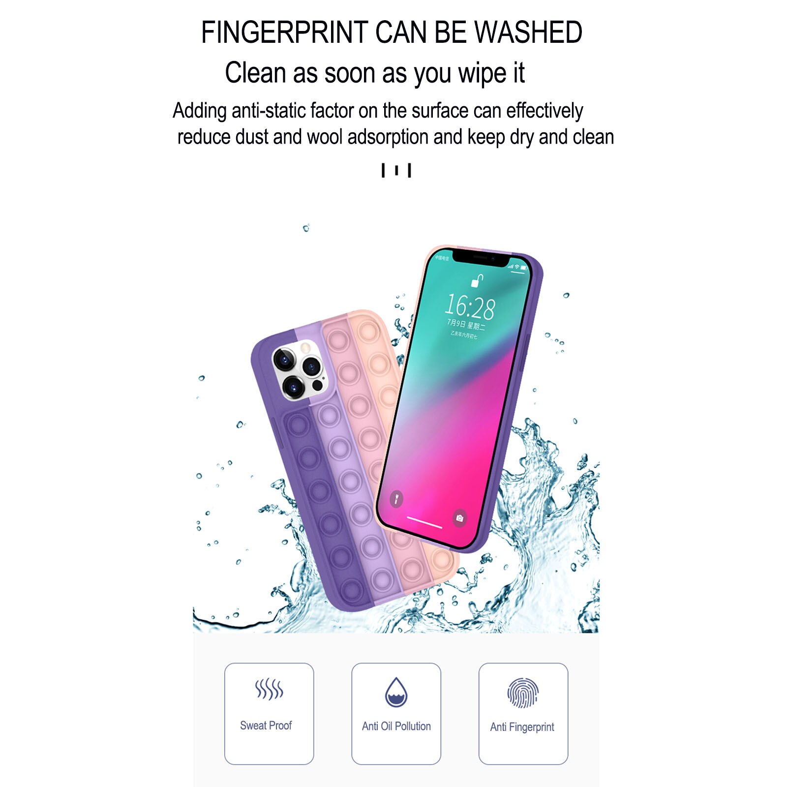 Einfache Grübchen praktisch fallen Zappeln Spielzeug Antistress-Denken Schach Kreative Weiche Silikon Dekompression Telefon Hülse Für 12Profi