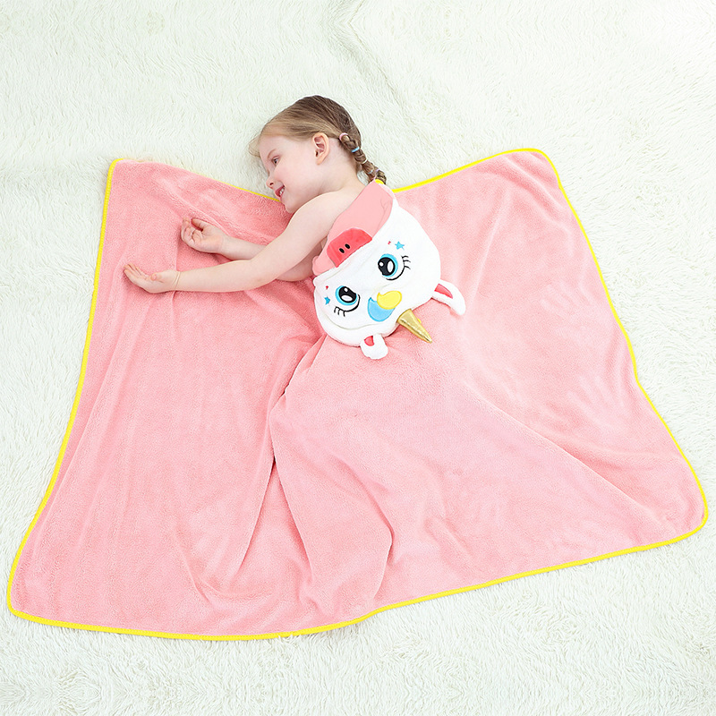 freundlicher Strand Handtuch Art Bademantel Baby Jungen Mädchen Einhorn/Koala/Ziege Ebene Mit Kapuze Schlecht Handtuch 70*120cm freundlicher Karikatur Decke: Einhorn