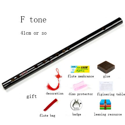 bamboo flute for beginner children adult transverse dizi flute musical instruments wooden flute bamboo dizi kit: F tone 1pc