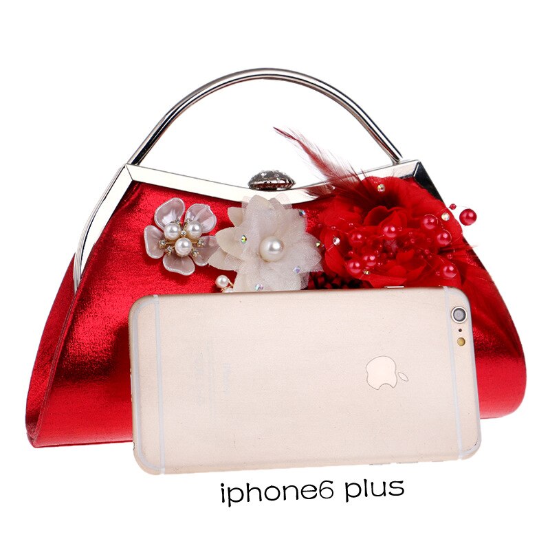 Bloemen dames avondtassen blad diamanten kralen handgemaakte stijl dames clutch portemonnee avondtassen dames kettingen handtas