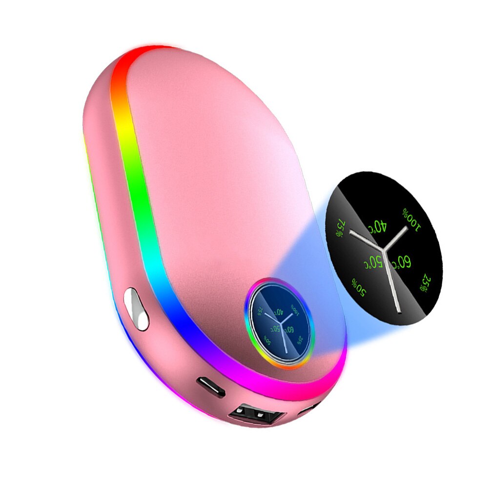 Novo mini power usb recarregável led aquecedor de mão elétrica portátil carregamento powerbank durável prático e conveniente novo