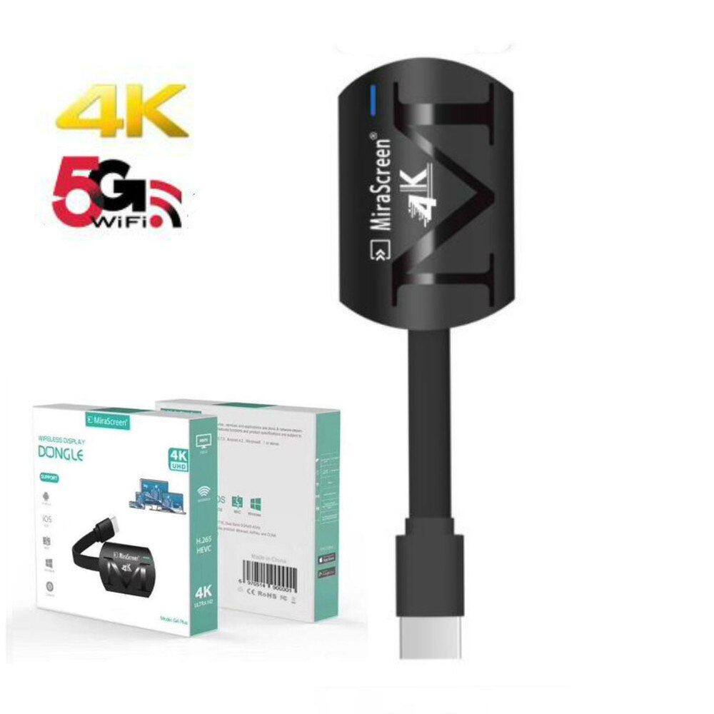 4K Hd Tv Stick Wifi Display 5G Mirascreen G4 Draadloze Tv Stick Dongle Miracast Airplay Dlna Mirroring Naar hdtv Projector