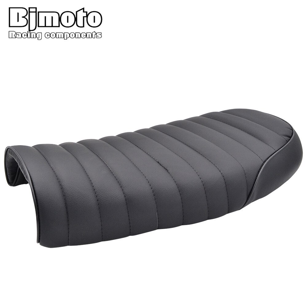 BJMOTO Brat Long-Flat Cafe Racer Seat Retro Locomotive Refit Motorcycle Seat Leatherette Waterproof Hump Seats Cover