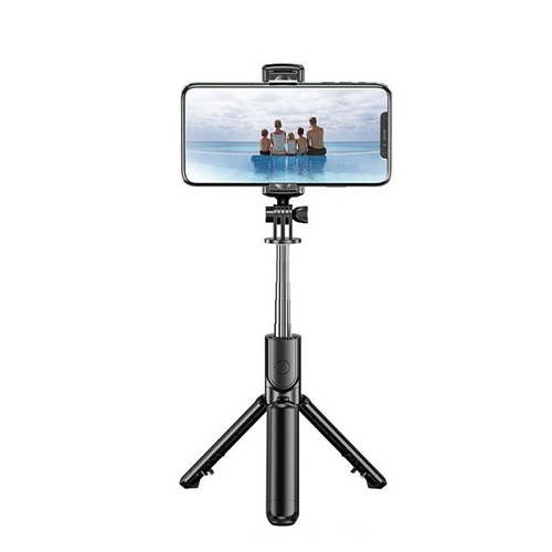 VBNBV 2025 Nuovo treppiede per fotocamera smartphone, supporto per telefono con otturatore Bluetooth, staffe per selfie stick wireless con supporto per telefono: WHITE