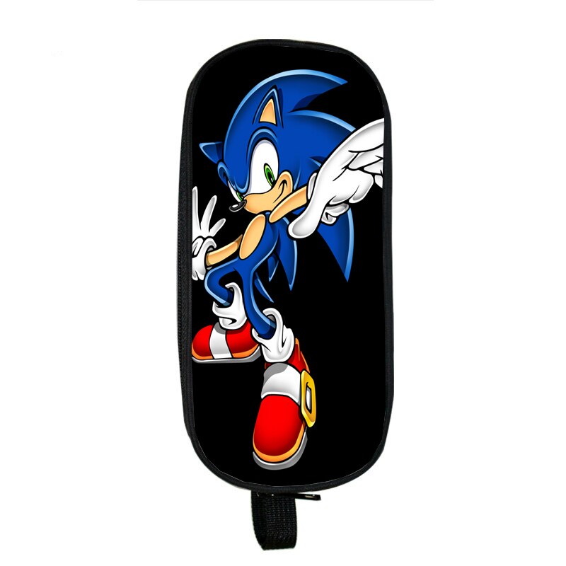 Sonic nowy dwuwarstwowy piórnik dla dzieci studenci piórnik na prezenty dla dzieci śliczna torba na materiały piśmienne chłopcy dziewczęta piękny pokrowiec na długopis: 9