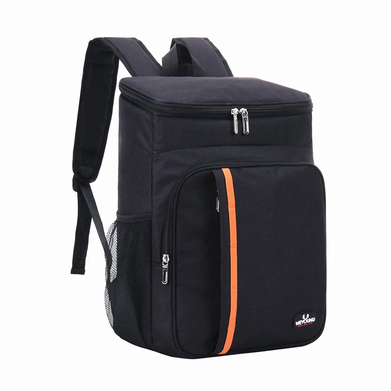 20l tragbare thermische Lunch-Tasche Food-Box langlebige wasserdichte Kühler Eis isoliert Fall Camping Oxford Dinner Rucksäcke Eisbox Sack: Beige