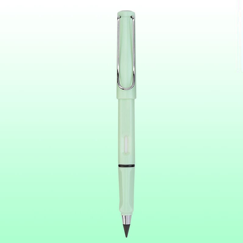 Lápiz eterno de escritura ilimitada, respetuoso con el medio ambiente, sin tinta, suministros escolares, herramienta de pintura de bocetos, novedosos para niños: Verde claro