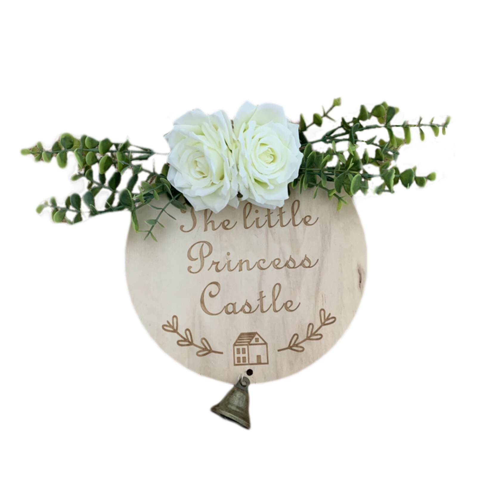 Garden Welcome Sign Wood Flower Wreath Spring Wedding Hanging Front Door Sign Welcome Wall Sign Home pendant Decoration: C