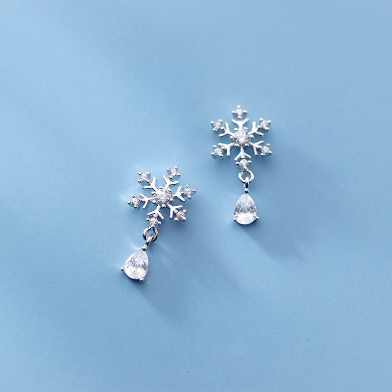 La Monada Stud Earrings For Women Silver 925 Snowflake Hanging Fine Women Earrings Jewelry Stud Earrings 925 Silver Beautiful