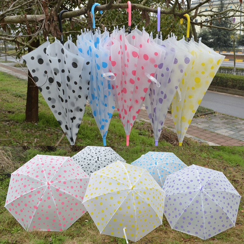 Grote Clear Dome See Through Paraplu Handvat Transparante Lopen Lady Winddicht Regen Sunshine Beschermen Paraplu