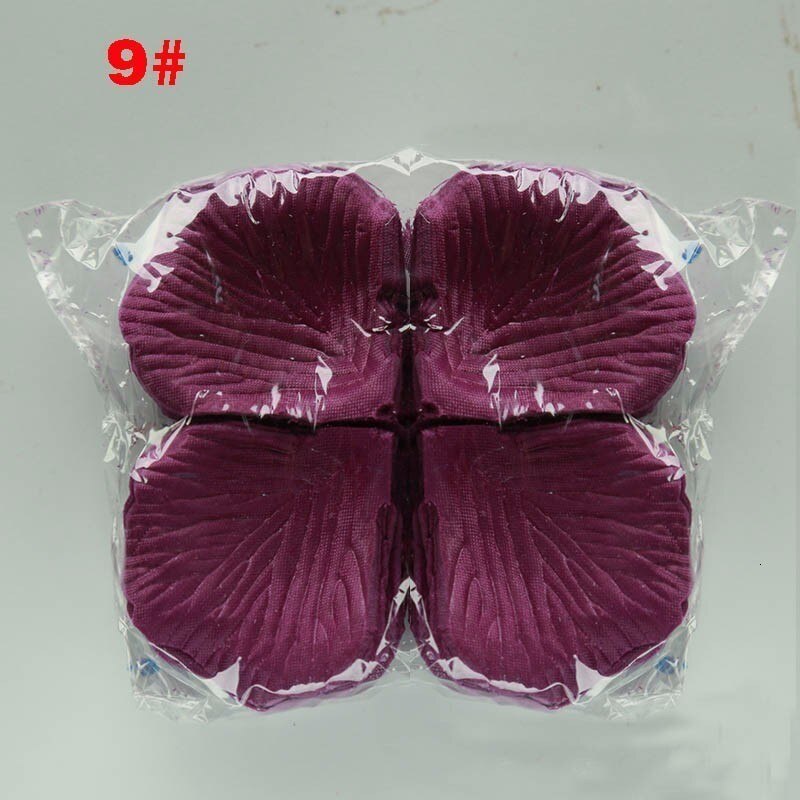 500 stücke Seide Rose Blume Blätter Blätter Hochzeit Tisch Dekorationen Rose Blütenblätter Romantische Dekoration Petalos: Purple 9