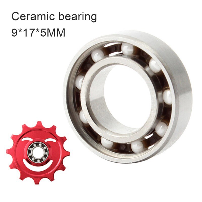 Poleas De Desviador Para Bicicleta - Pack De 2 Unidades, Aleación De Aluminio, Rodamientos De Bolas, Color Rojo