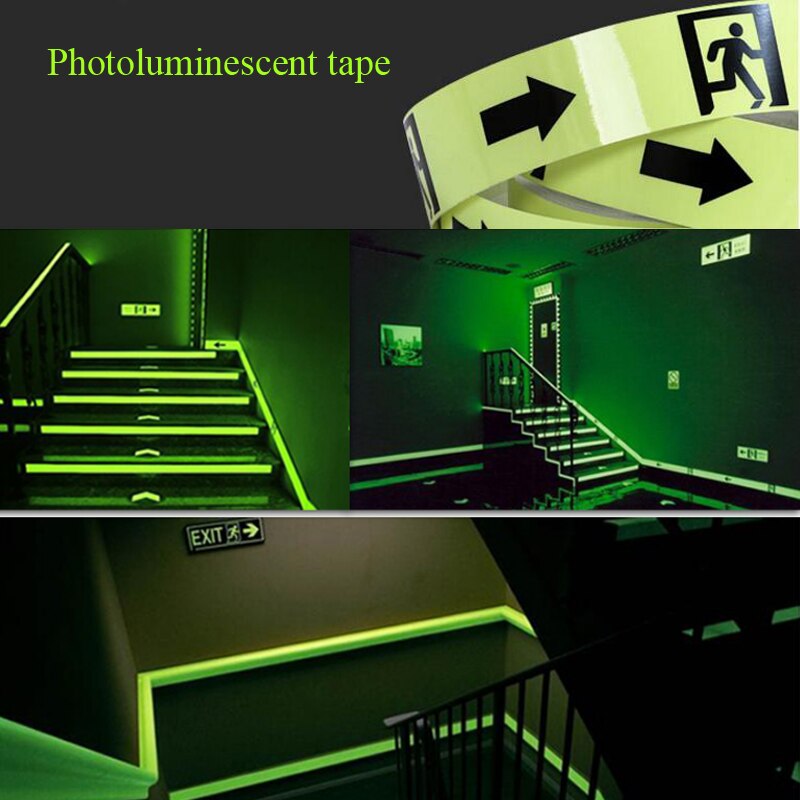 3M Glow Tape Zelfklevende Sticker Verwijderbare Lichtgevende Tape Fluorescerende Glowing Dark Opvallende Waarschuwing Tape