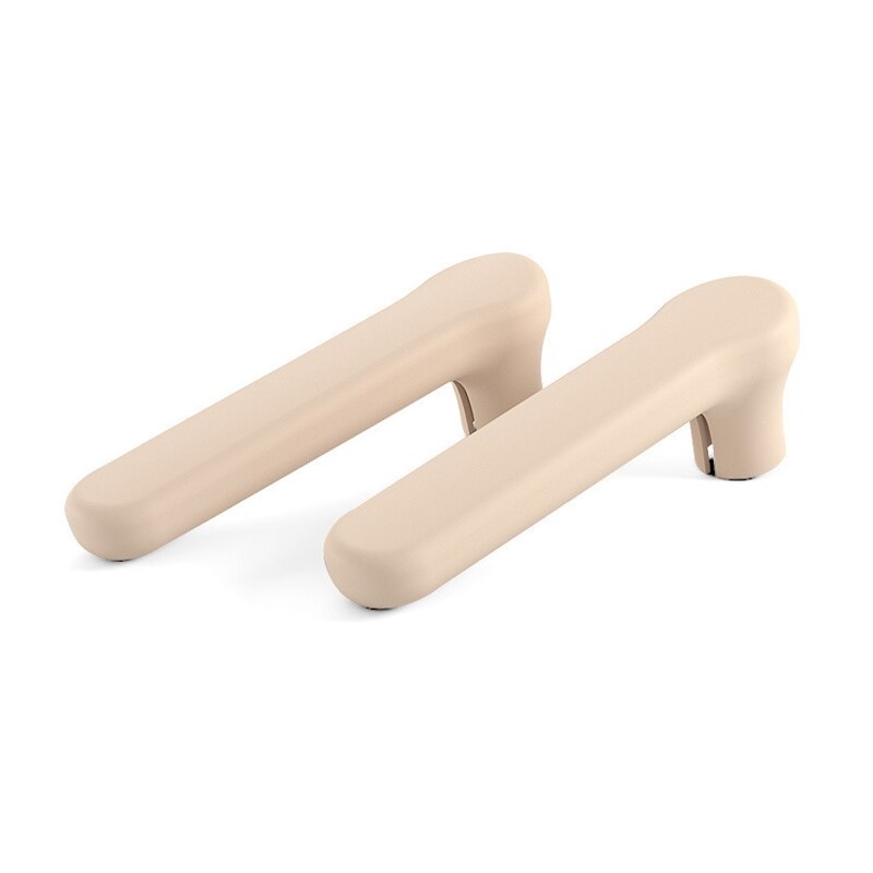 066B 2Pcs Door Handle Sleeves Protector Home Protection Anti-collision Silicone Cover: Off white