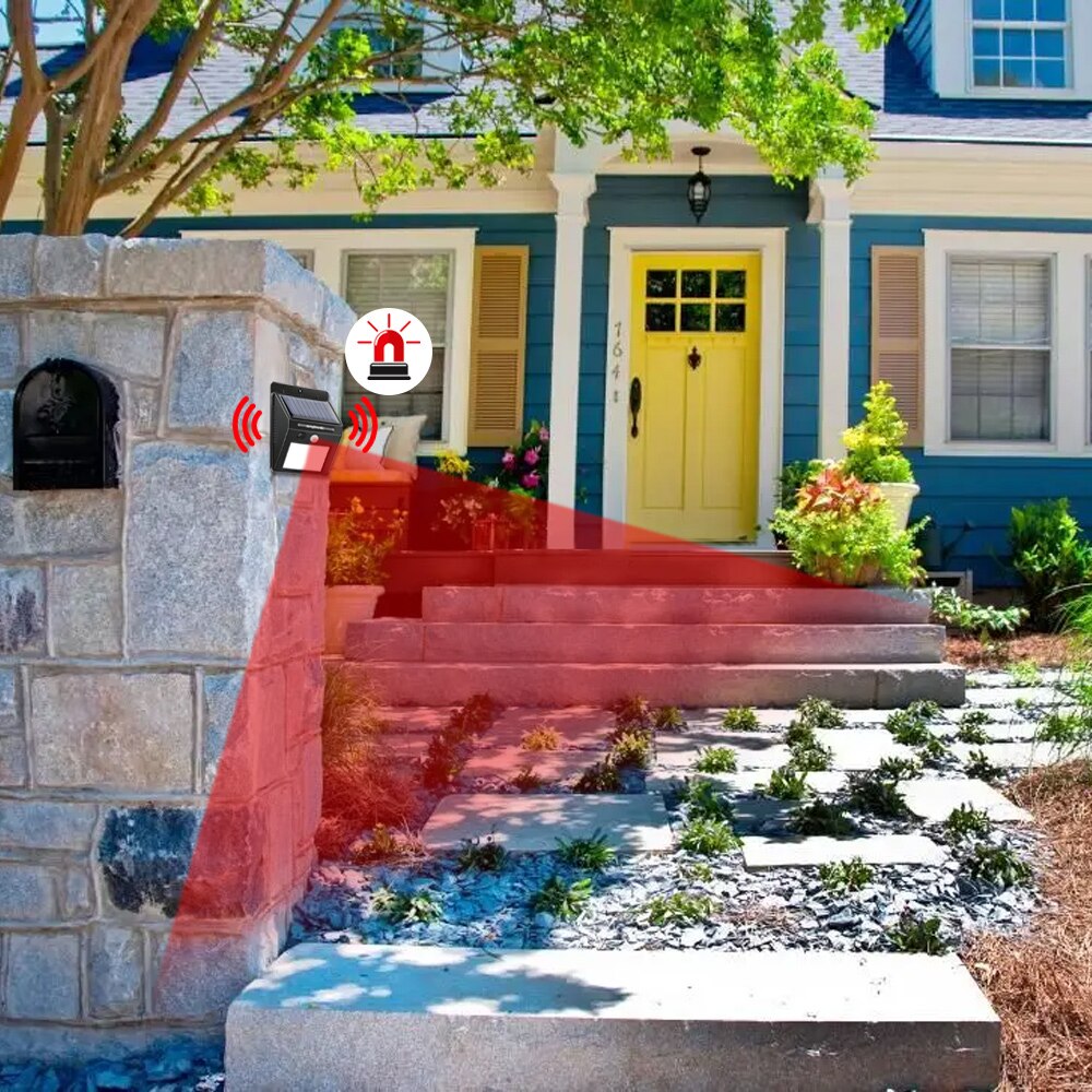 Outdoor Weatherproof Motion Sensor Detector Security Alert System Solar Alarm Ligh for Home Villa Baren Farm bird Singing Player