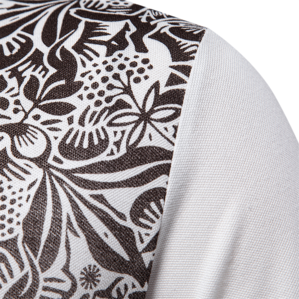 dégradé imprimé coton mélange polos pour hommes à manches courtes d'été hommes Polos