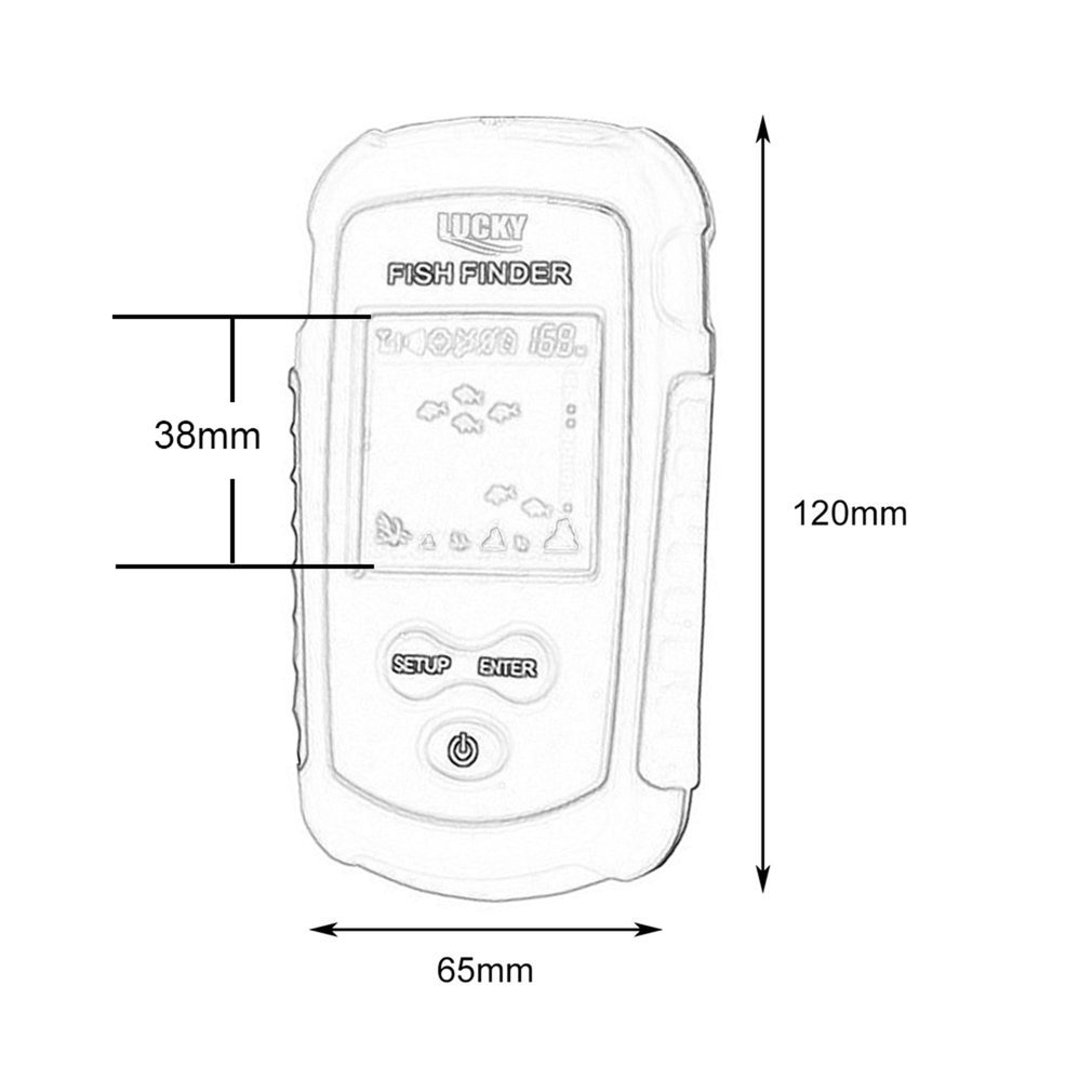 FFW1108-1 Wireless Sonar Fish Finder 40m Depth Range Ocean Lake Sea Fishing Water Resistant Fish Detector