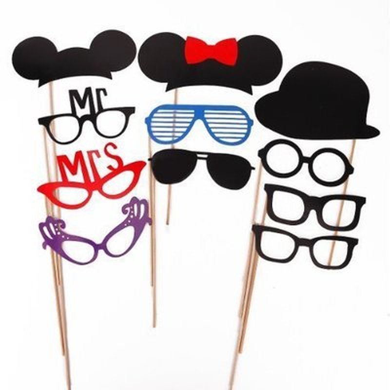 31 pièces de stand Photo pour fête | Accessoires de stand Photo de mariage, moustache, faveurs de fête d'anniversaire, accessoires de stand Photo avec moustache et lèvres