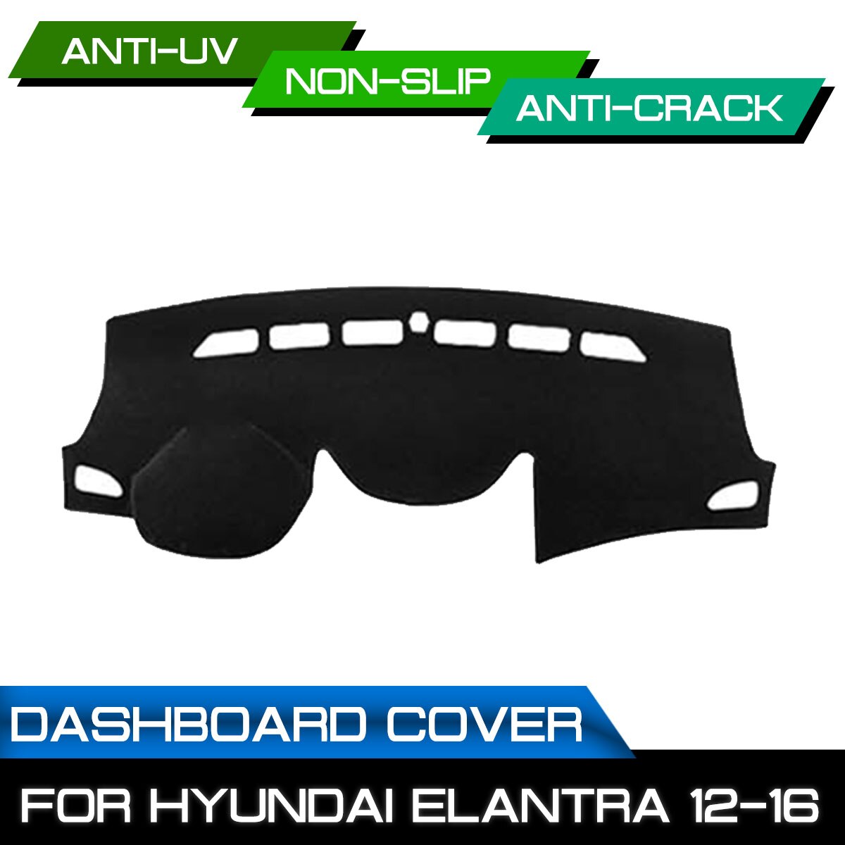 Auto Dashboard Mat Voor Hyundai Elantra Anti-Vuile Antislip Dash Cover Mat uv-bescherming Schaduw