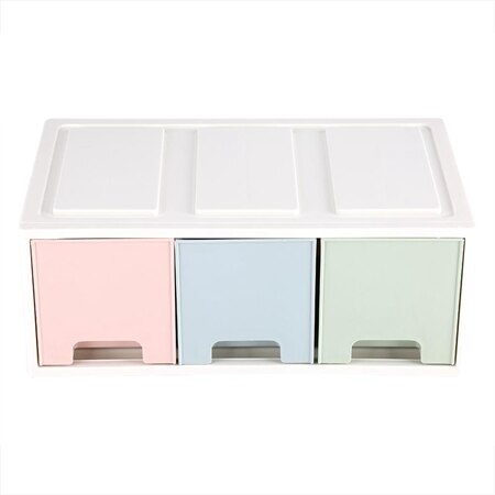 Desktop opbevaringsboks makeup organizer beholder med skuffer smykkeholder plast make up box kabinetter smykke opbevaringsboks: 6