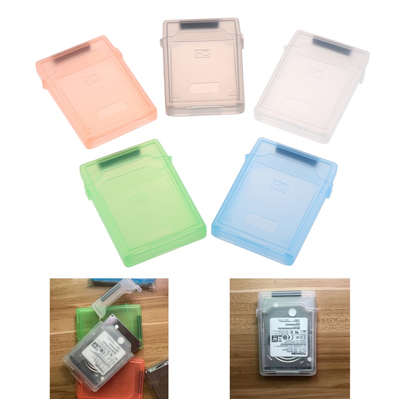 2 Stks/set Cover Stofdicht Antislip 2.5 ''Ide Sata Hdd Harde Schijf Disk Plastic Opbergdoos case Behuizing Hard Drive Case Box
