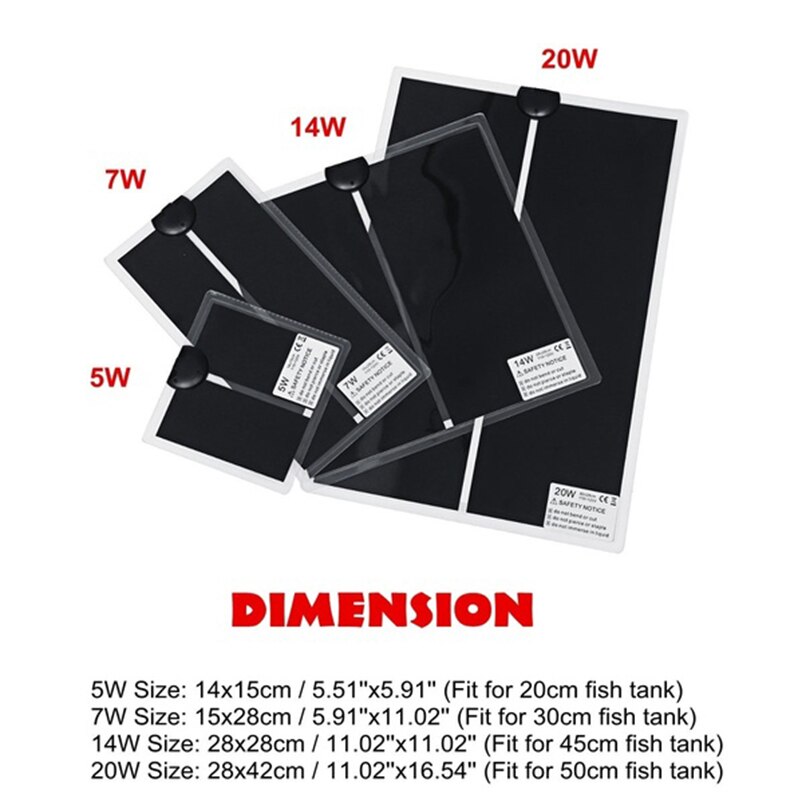 20W Heating Warm Pad Adjustable Temperature Controller Incubator Mat Tools Terrarium Reptiles Heat Mat Climbing Pet