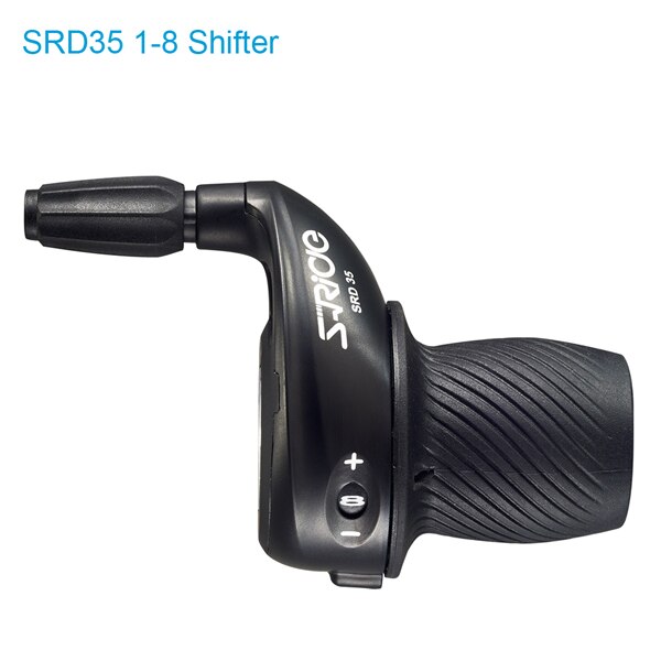 S-Ride MTB Bike 3x8 Speed Twist Shifter Left & Right Twist Grip Gear Shifters Bicycle Derailleur Compatible for Shimano SL-RS25: Black 1-8 Shifter