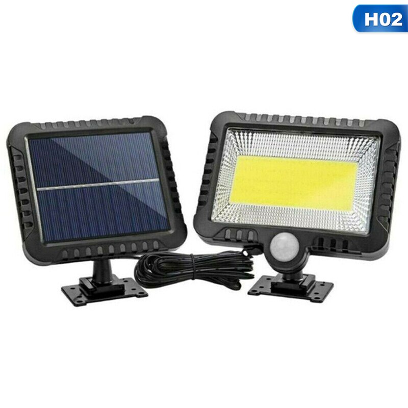 Led-zonnelamp, infrarood bewegingssensor voor menselijke beveiliging, buitenverlichting, waterdichte tuinmuur, zonnelamp, padverlichting: H02