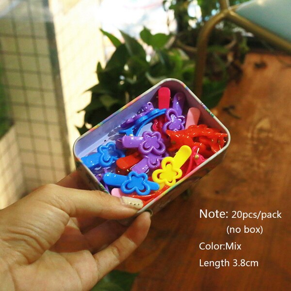 10 /20pcs Baby Girls Small Hair Claw Cute Candy Color Flower Blossoms Jaw Clip Children Hairpin Hair Accessories: E