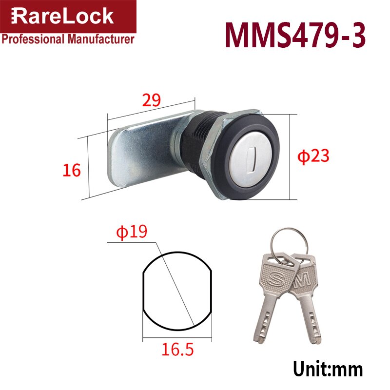 Waterproof Cabinet Cam Lock for Box Cupboard Locker Yacht Car Bathroom Window Hardware DIY h: MMS479-3