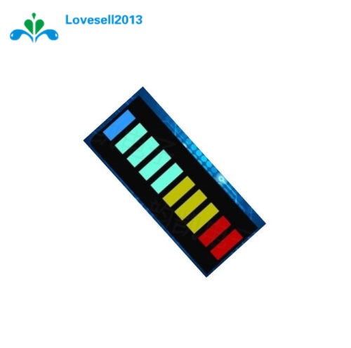 2 Stks/partij 10 Segment Full Color Led Bargraph Licht Display Module Ultra Heldere Rood Geel Groen Blauw (Rygb) dip Diy