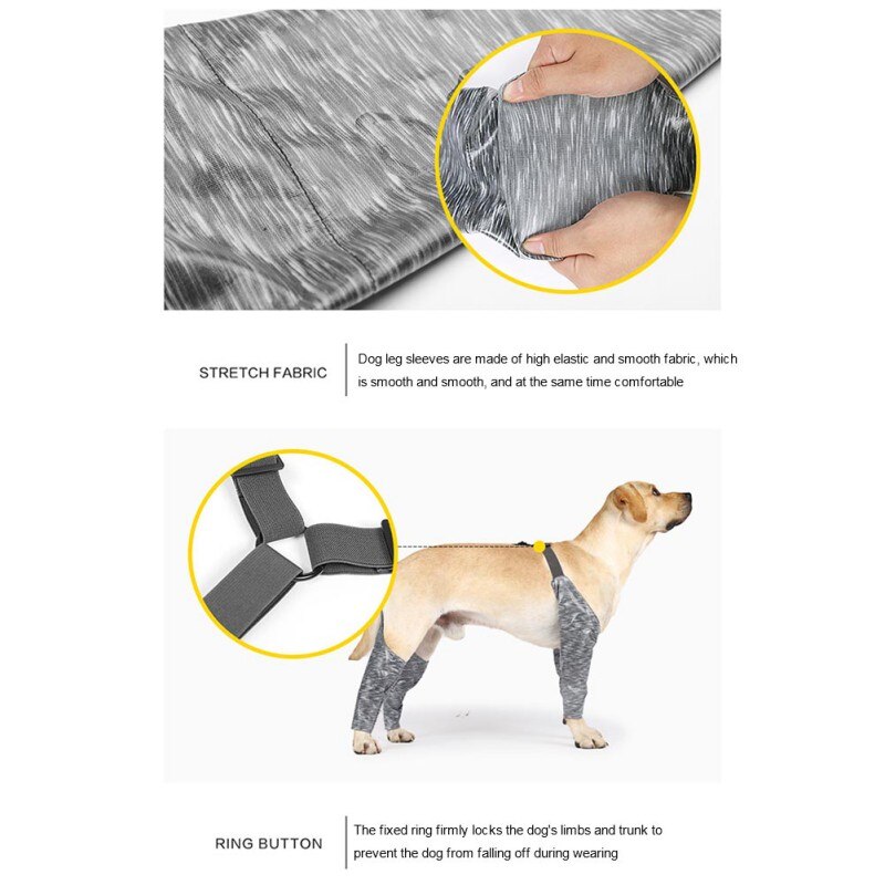 Dog Recovery Shirts Outdoor Four-legged Pants Canine Sling Leg Covers Jumpsuit Anti Licking Wounds Help Operative Healing