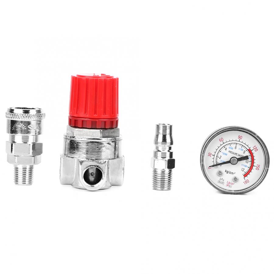 Drukregelaar Schakelaar Regelklep Gauge Met Mannelijke/Vrouwelijke Connector Voor Air Compressor Pressure Control Pneumatisch Gereedschap