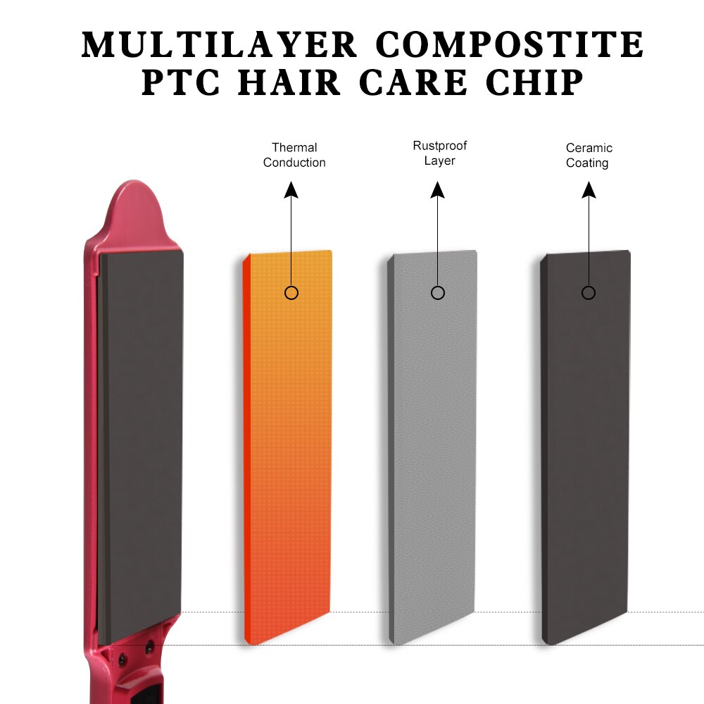 Hair Straightener Steam Flat Iron Five-Gear Hair Straightening Tourmaline Ceramic Hair Straightener Styling Tools