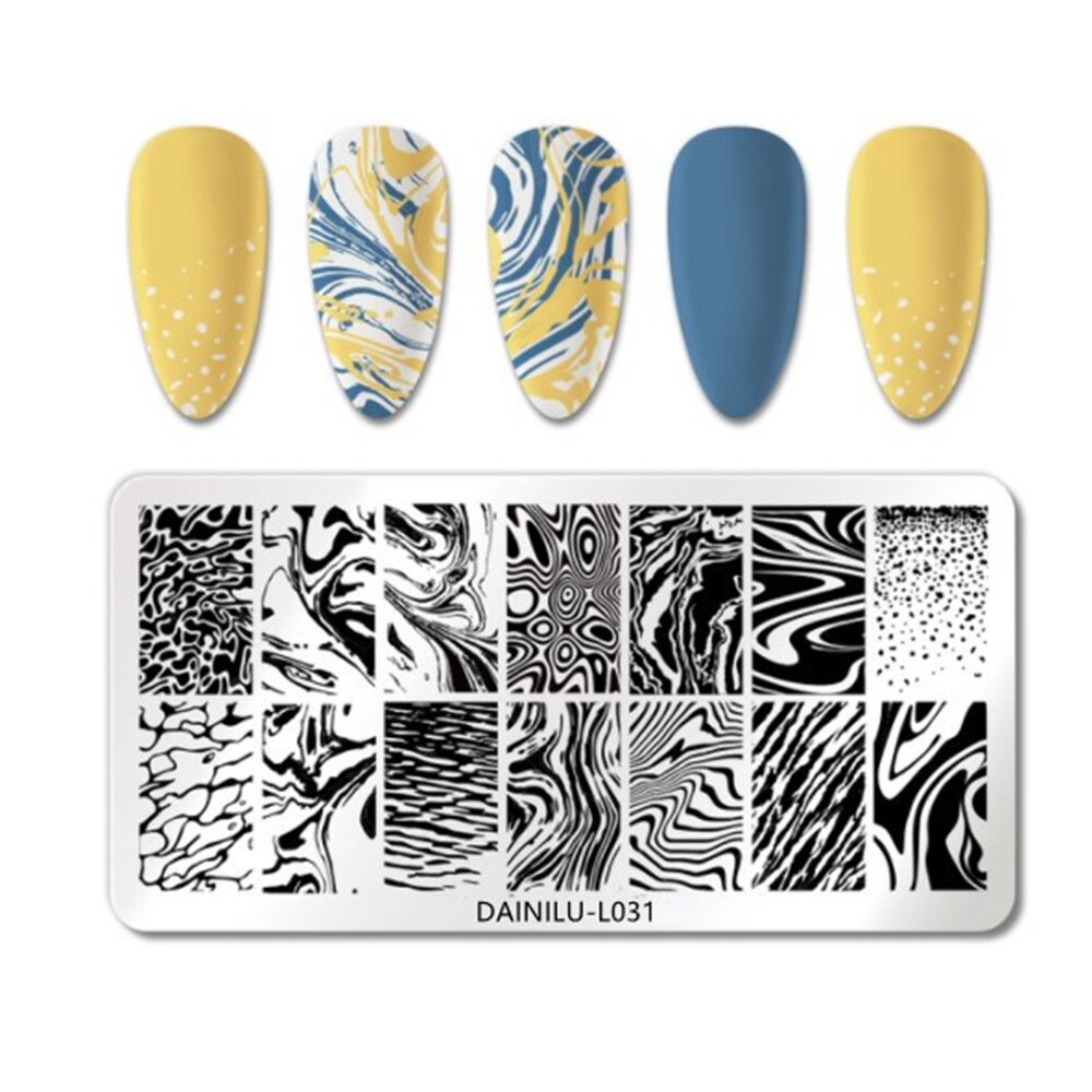 Geometrische Patroon Nagel Stempelen Plaat Nail Art Image Tekening Platen Stamper Schilderen Tool Rvs Dieren Foto &#39;S: 4