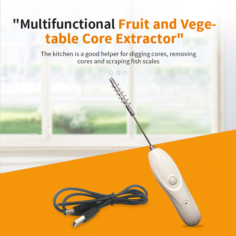 Fruits Core Remover Stainless Steel Core Remover Electric Scraping Scale Machine Egg Whisk Vegetable Kitchen Gadgets Tools