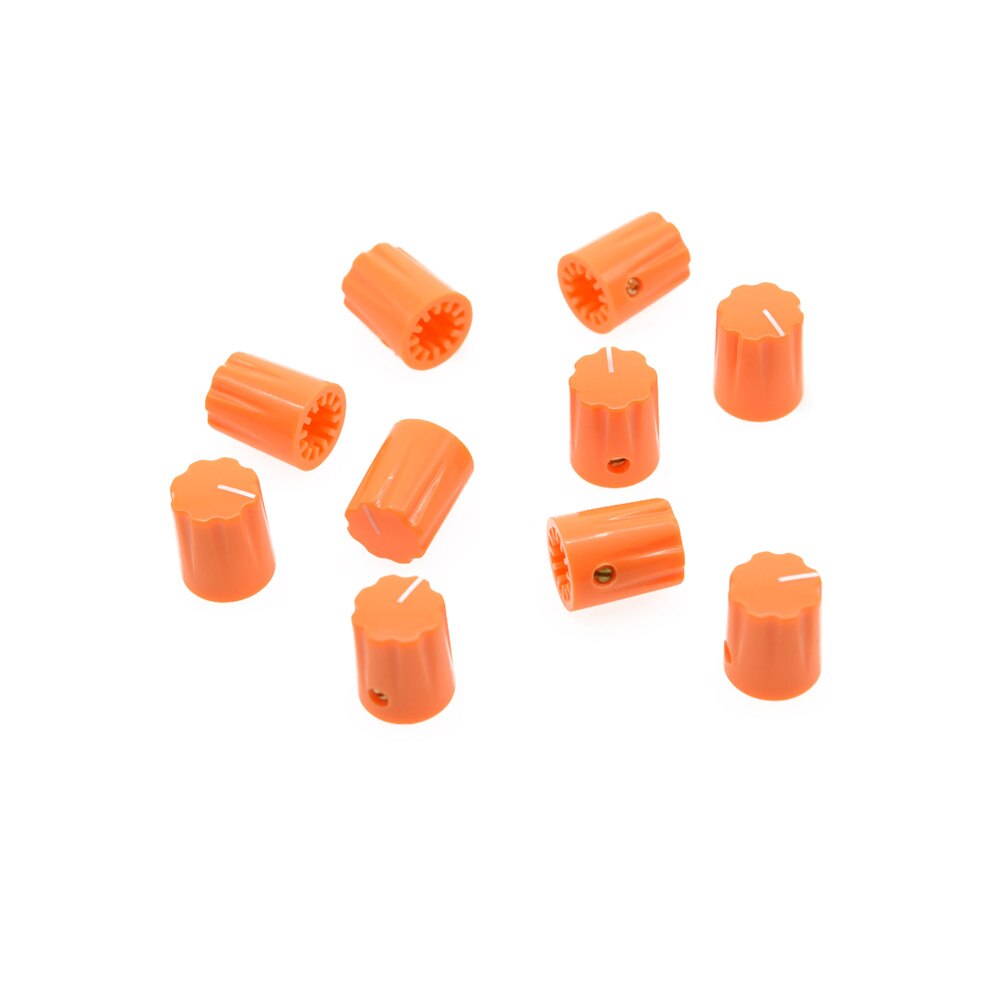 Zwart 10x Guitar Amp Effect Pedaal Knoppen 1/4 &quot;Davies 1900H Stijl Knop Set Schroef Verschillende Kleur: Orange