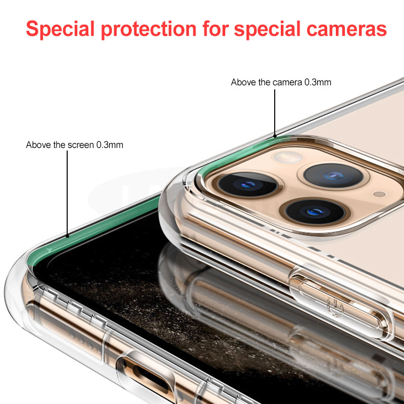 Voor iPhone 11 TPU Soft/Hard Cover Case Ondersteuning Draadloos Opladen Voor Apple iPhone X/iPhone 11 pro 11max Clear Phone Case