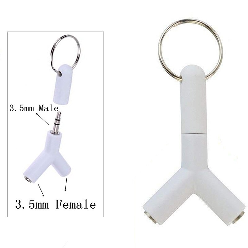 3.5MM Y Dual Jack Aux Earphone Adapter Male To Female Headphone Splitter Cable Adapters Convenient Audio Line 1 to 2 AUX Cable