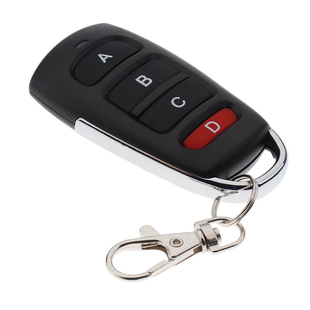 4-Channel Remote Control, Cloning 433mhz Electric Garage Basement Warehouse Door Remote Control Key Fob Universal
