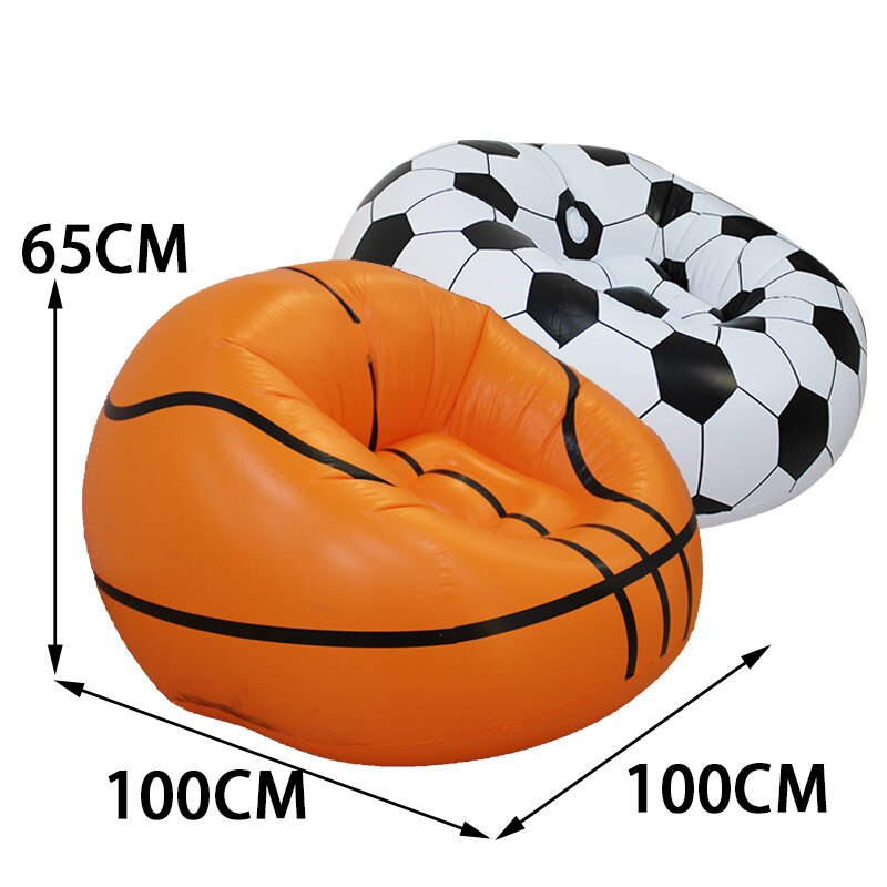 Opblaasbare Grappige Indoor Artic Party Stoel Luie Sofa Vouwen Basketbal Voetbal Stijl Sofa Leisure Ontspannen Kinderen Spelen
