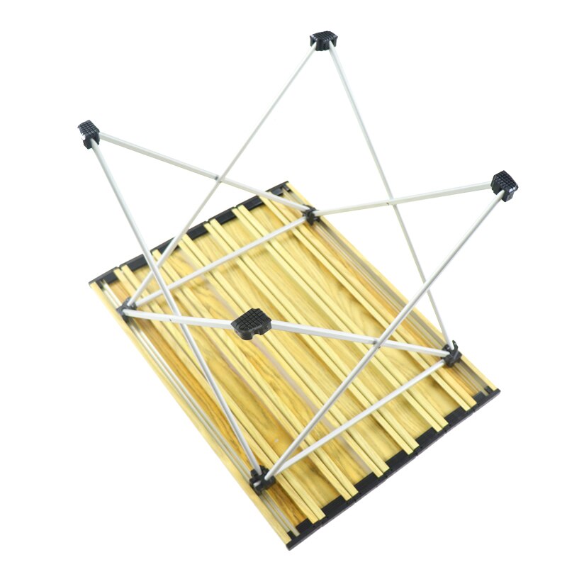 Foldable Camping Table Portable Metal Camping Dining Table Lightweight Small Aluminum Table with Carrying Bag for Picnic