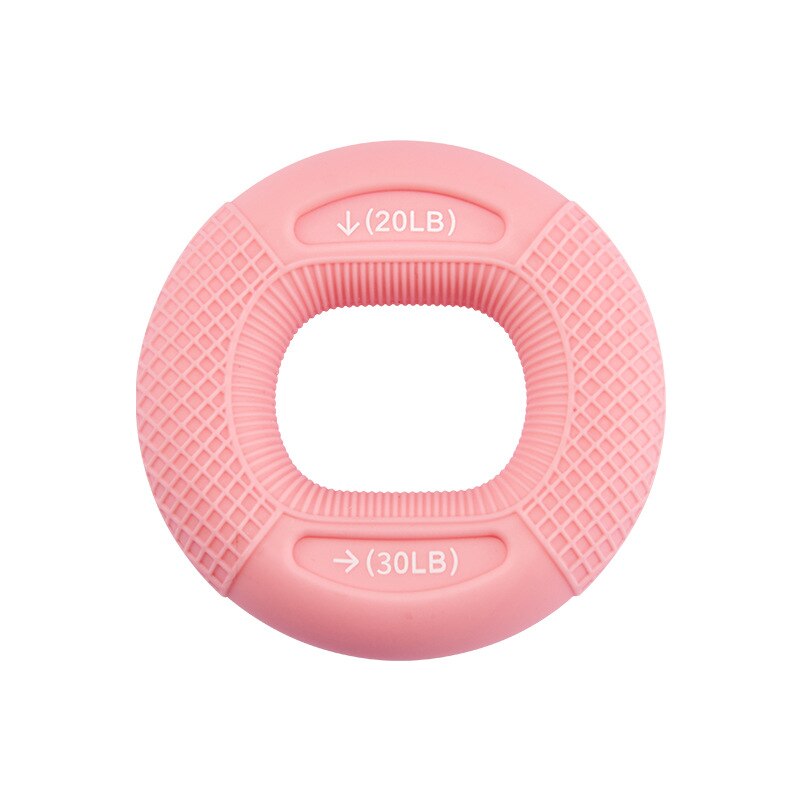Anillo de agarre de mano ajustable de silicona, expansor de entrenamiento de fuerza y agarre, anillo de goma, entrenamiento de potencia muscular, ejercicio, gimnasio, Fitness: Pink