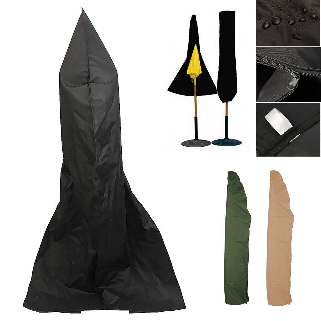 Have parasollæksel vandtæt beskytter paraply gårdhave sort 280cm