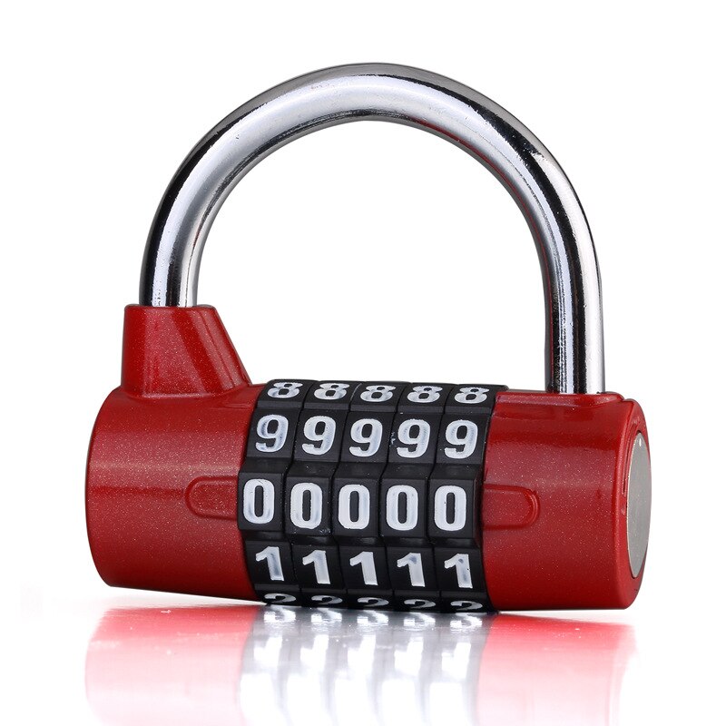 Candado de aleación de Zinc con 5 dígitos, combinación de números, contraseña de viaje, código de seguridad, 5 colores