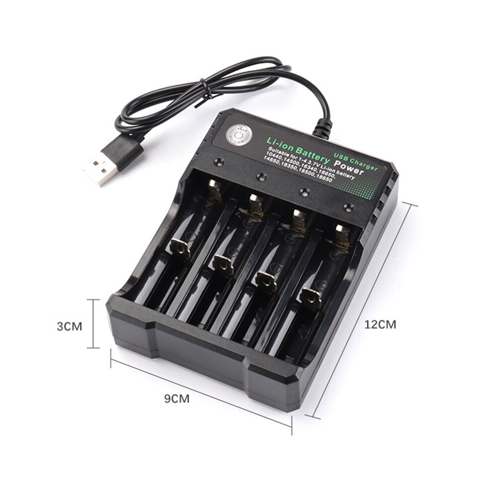 18650 Charger Independent Charging 3.7V Li-ion Battery Charger For 18350 16340 14500 10440 14500 16340 16650 14650 18350 18500