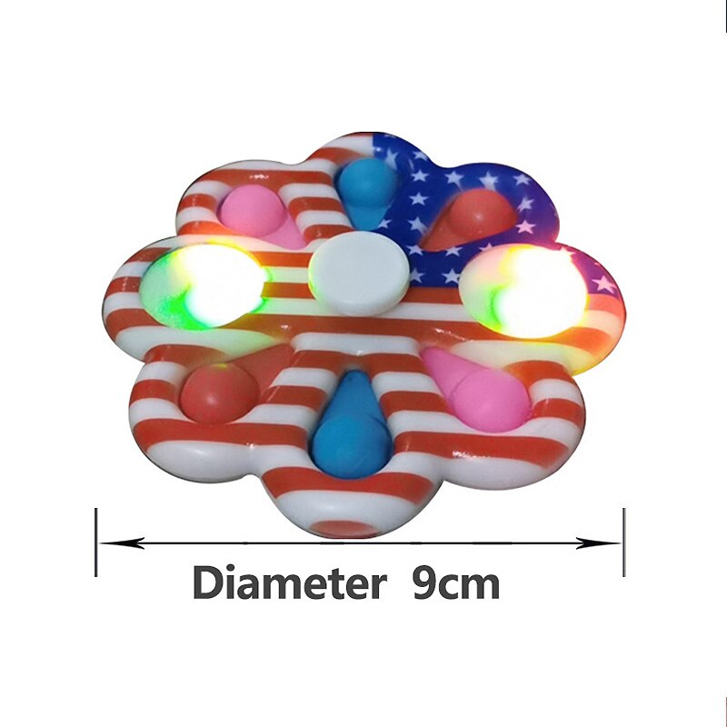 Colorful Flashing Figet Spiner Finger Stress Relief Toys Luminous Fidget Spinner Hand Top Spinners Glow in Dark Light