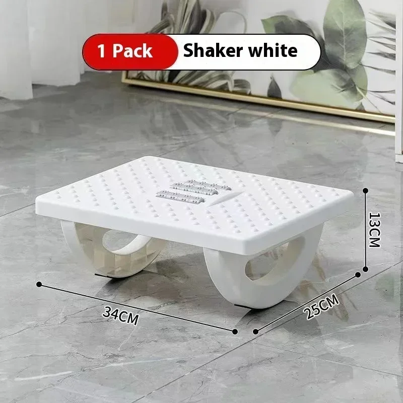 Sgabello per piedi da massaggio sotto la scrivania per poggiapiedi da lavoro per ufficio domestico Poggiapiedi ergonomico con rulli massaggianti: bianca