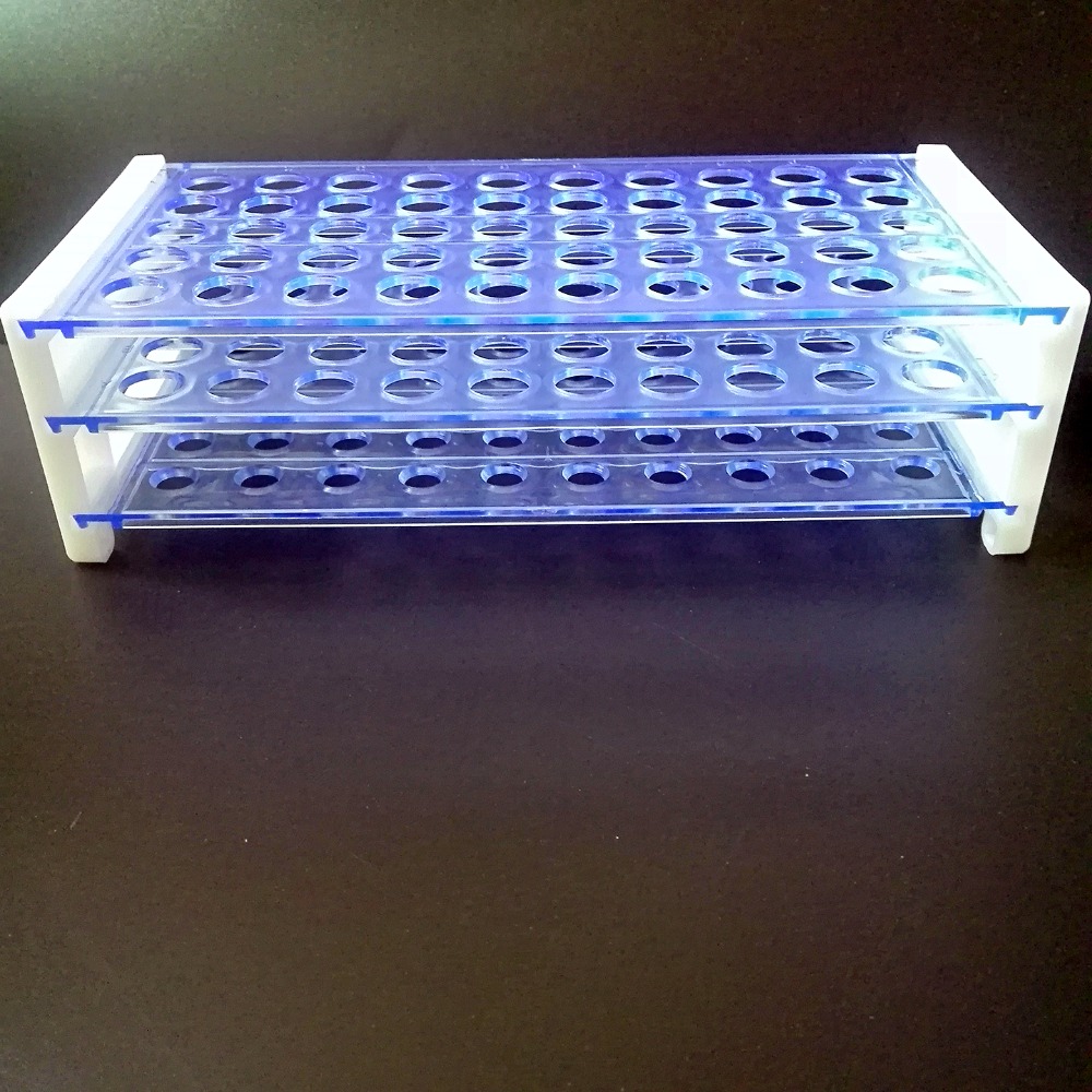 laboratory Plastic Test Tube Rack for 13mm Tubes, Hole 50, Detachable