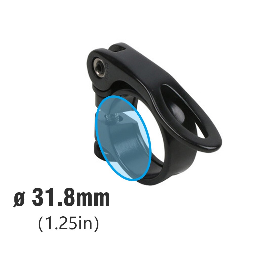 Zadel Klem Voor Fiets Zadelpen 26.6 \ 31.8 \ 34.9Mm Mtb Mountainbike Racefiets Zadel Zadelpenklem fiets Onderdelen Accessoires: 31 8mm Black